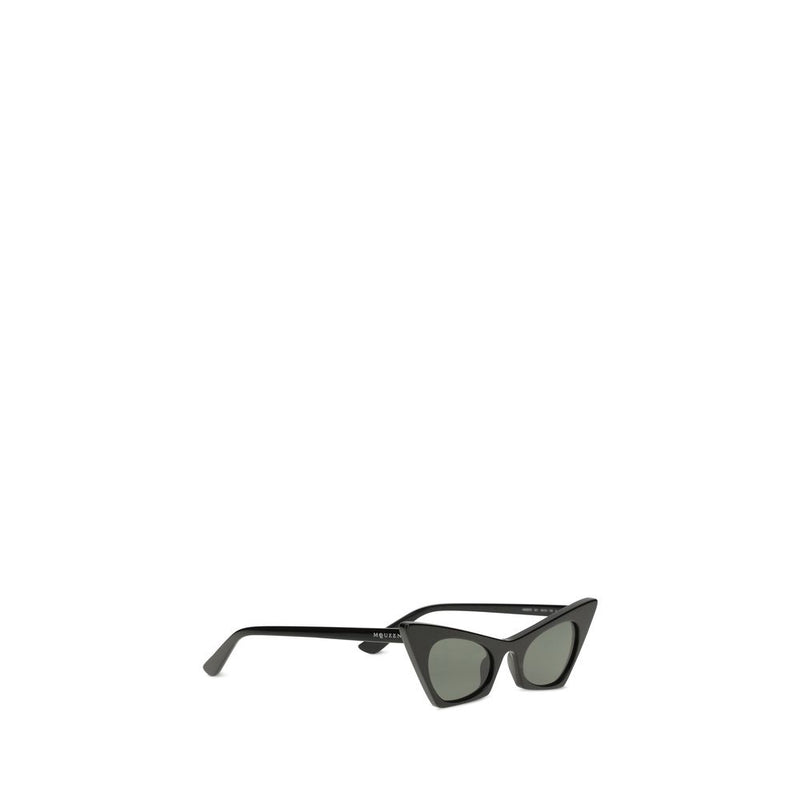 Alexander McQueen Black Cat-Eye Plastic Sunglasses