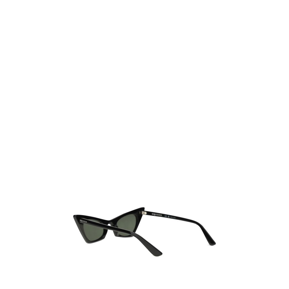 Alexander McQueen Black Plastic Cat-Eye Sunglasses