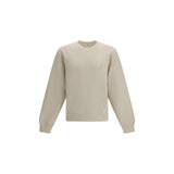 Sweat-shirt en coton beige Saint Laurent