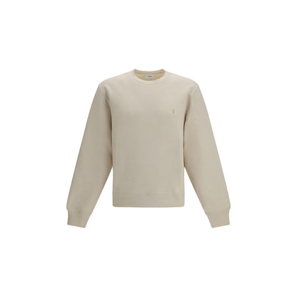 Sweat-shirt en coton beige Saint Laurent