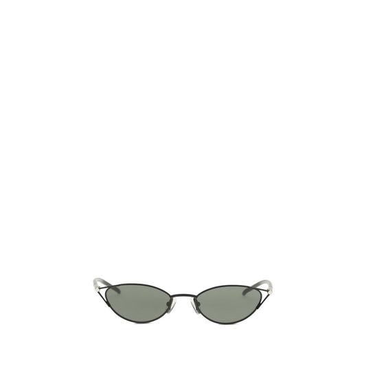 Alexander McQueen Black Metal Cat-Eye Sunglasses