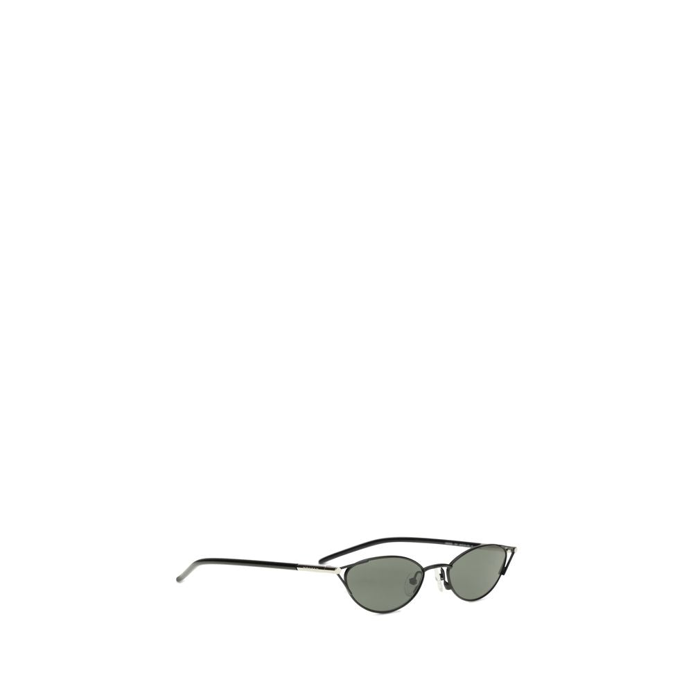 Alexander McQueen Black Metal Cat-Eye Sunglasses