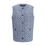 Gucci Blue Cotton Sleeveless Jacket - SS26