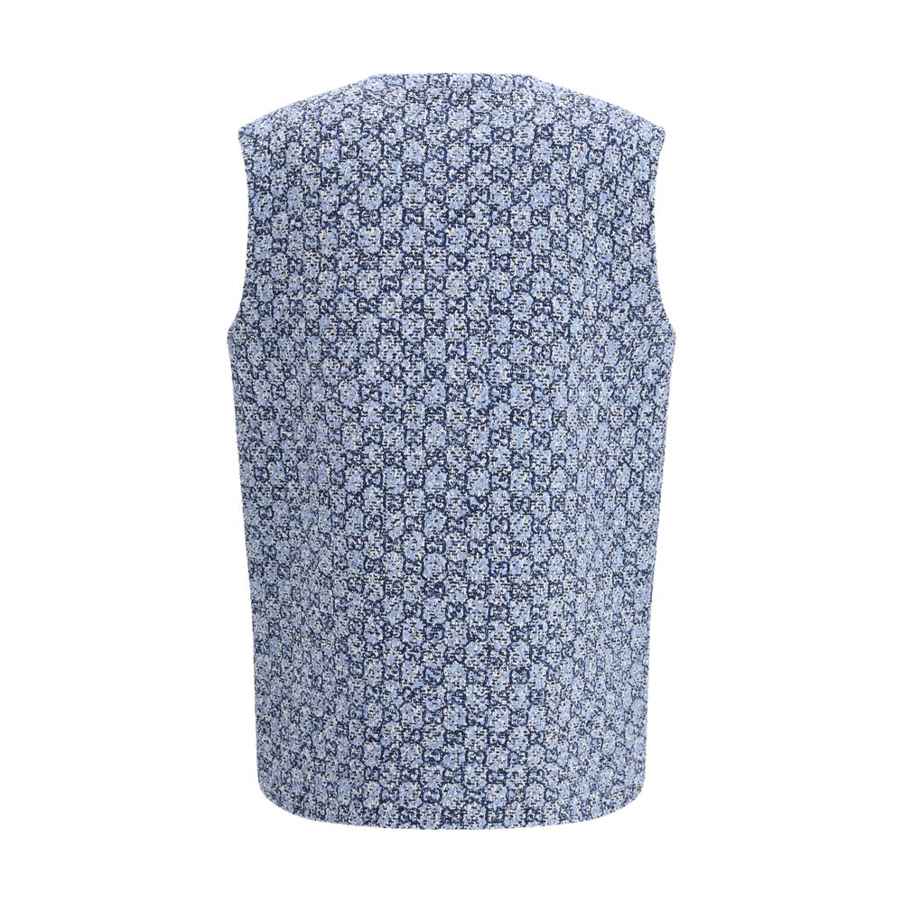 Gucci Blue Cotton Sleeveless Jacket - SS26