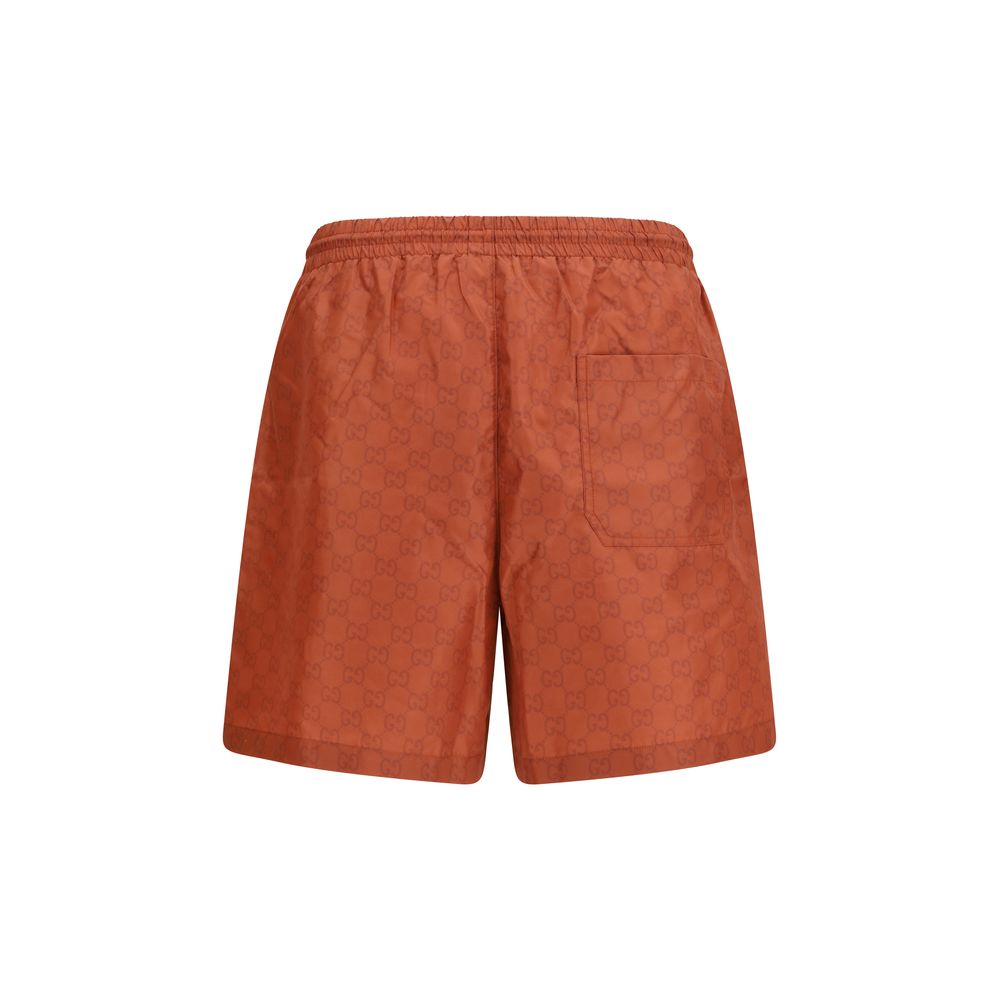 Short en polyester orange Gucci