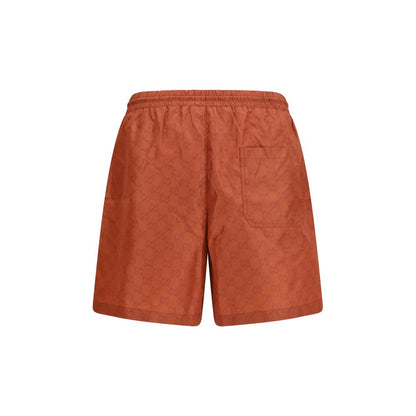 Short en polyester orange Gucci