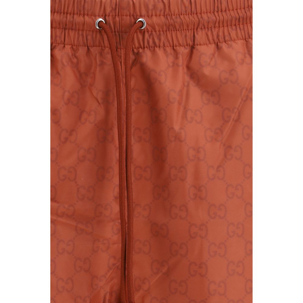Short en polyester orange Gucci