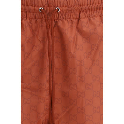Short en polyester orange Gucci