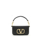 Valentino Garavani Black Calf Leather Bos Taurus Shoulder Bag