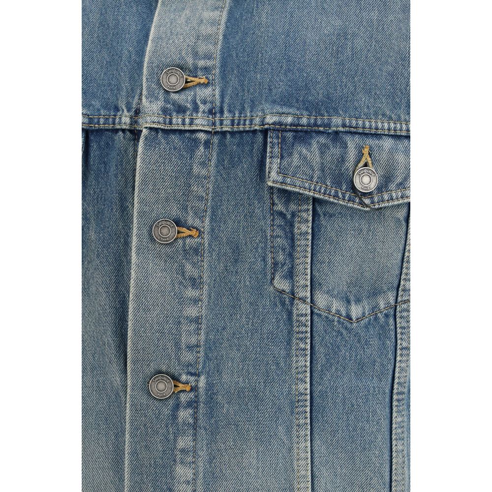 Veste en jean Saint Laurent en coton bleu