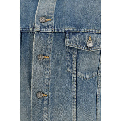 Saint Laurent Blauwe Katoenen Denim Jas