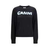 Ganni Gray Wool Oves Aries Sweatshirt for Women
