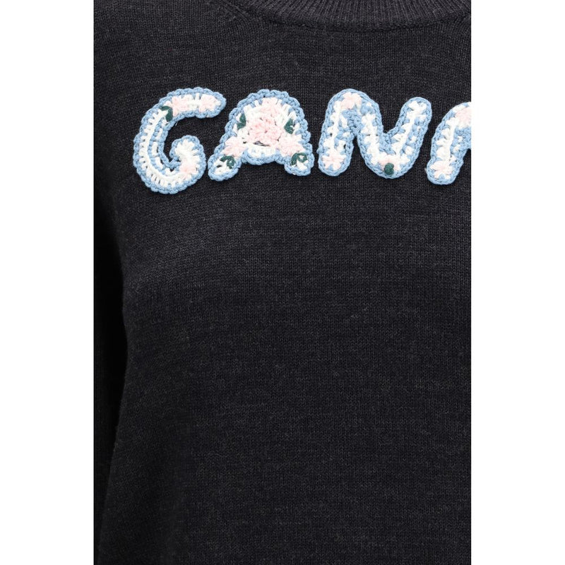 Ganni Gray Wool Oves Aries Sweatshirt