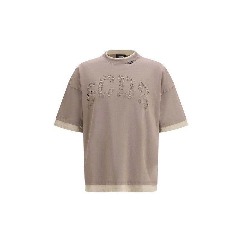 GCDS Bruin Katoenen T-Shirt