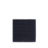 Fendi Blue Wool Oves Aries Scarf