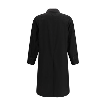 Manteau en coton noir Prada