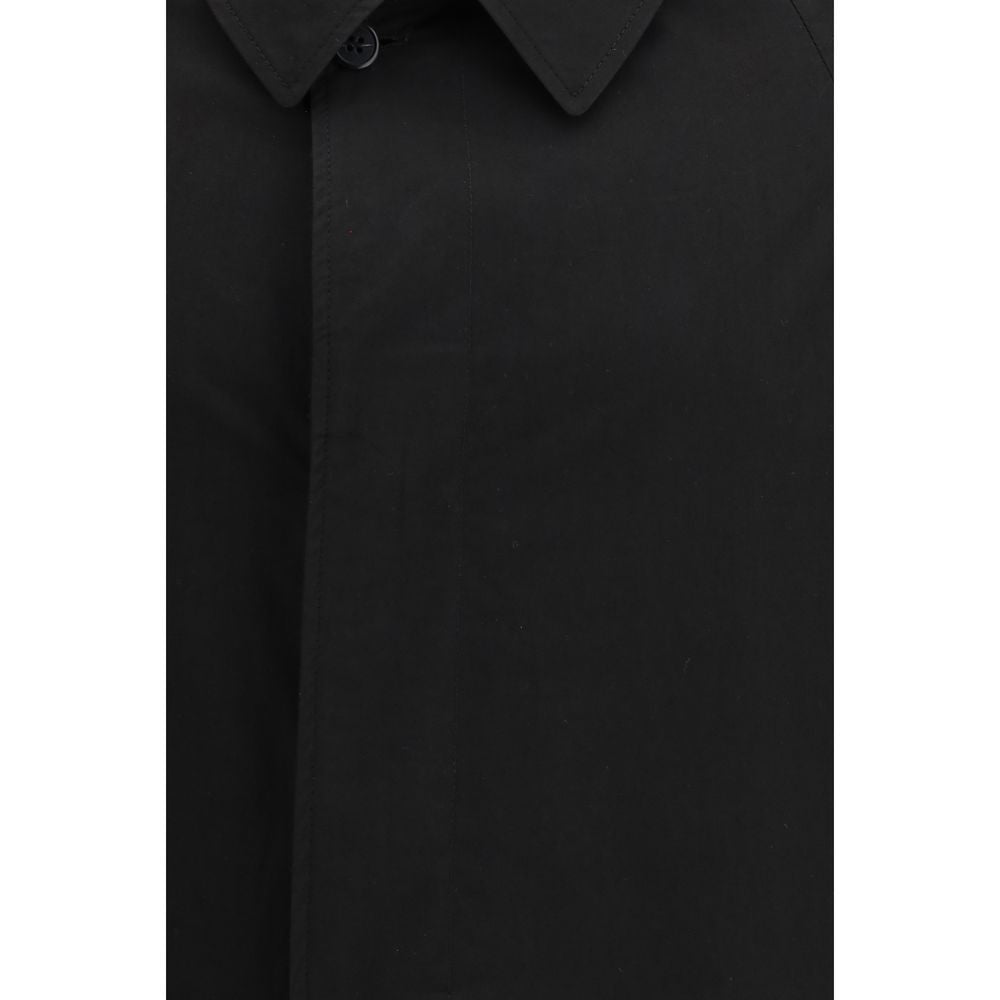 Manteau en coton noir Prada