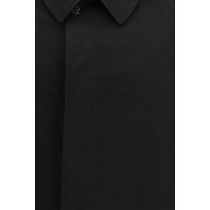 Manteau en coton noir Prada
