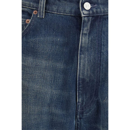 MM6 Blauwe Katoenen Jeans Met Rechte Pijpen