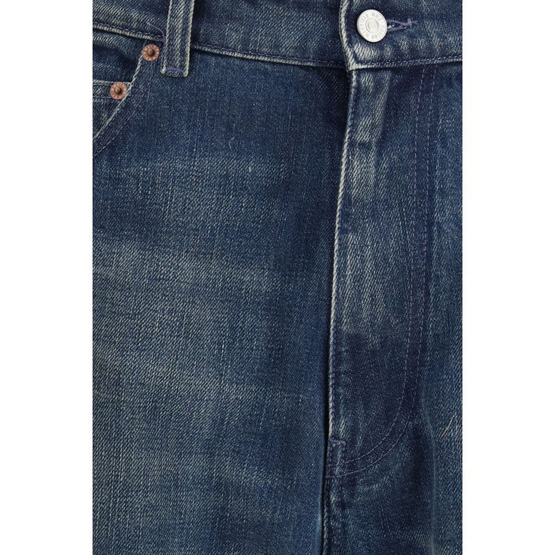 MM6 Blauwe Katoenen Jeans Met Rechte Pijpen