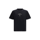 MM6 Black Cotton T-Shirt - Oversized Fit with Logo Print
