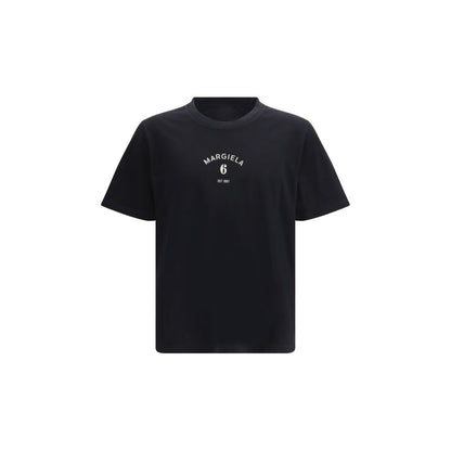 T-shirt en coton noir MM6
