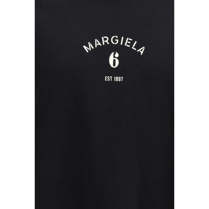 T-shirt en coton noir MM6