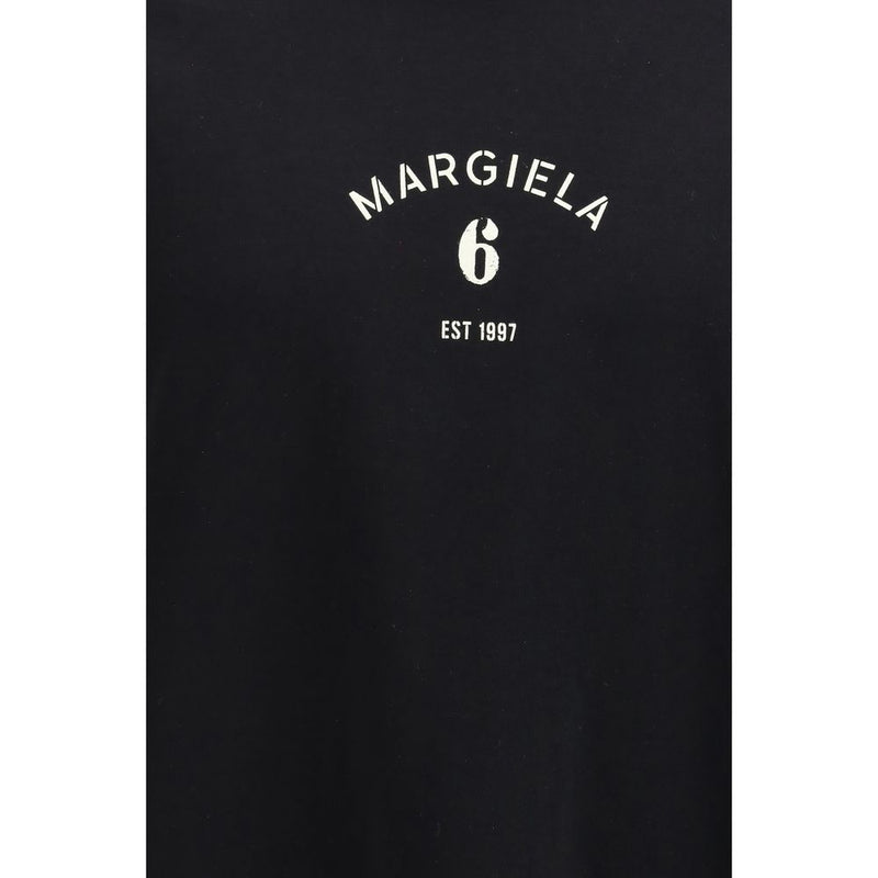 MM6 Zwart Katoenen T-shirt
