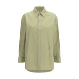 Saint Laurent Bicolor Cotton Pattern Shirt - Oversized Elegance
