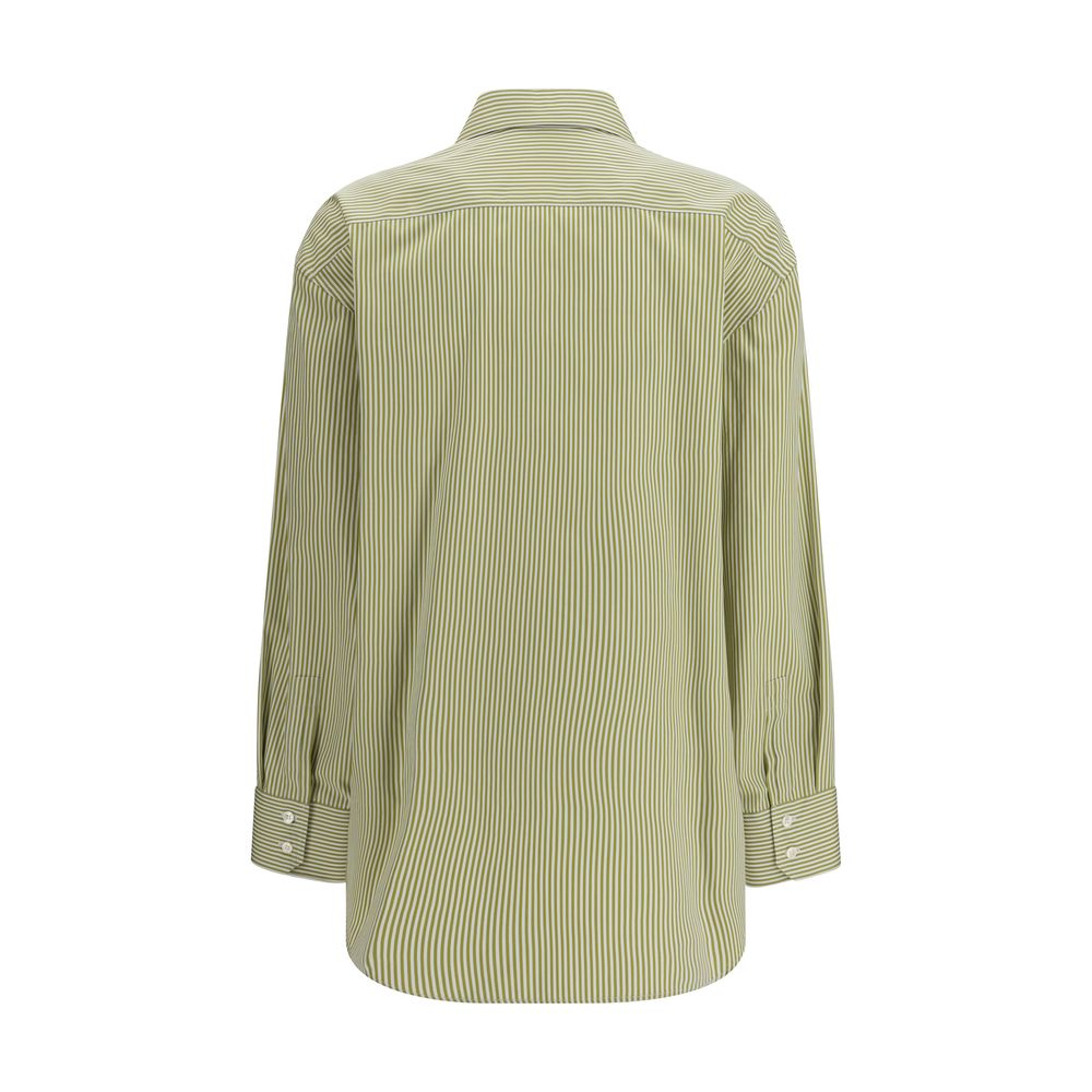 Saint Laurent Bicolor Cotton Pattern Shirt - Oversized Elegance