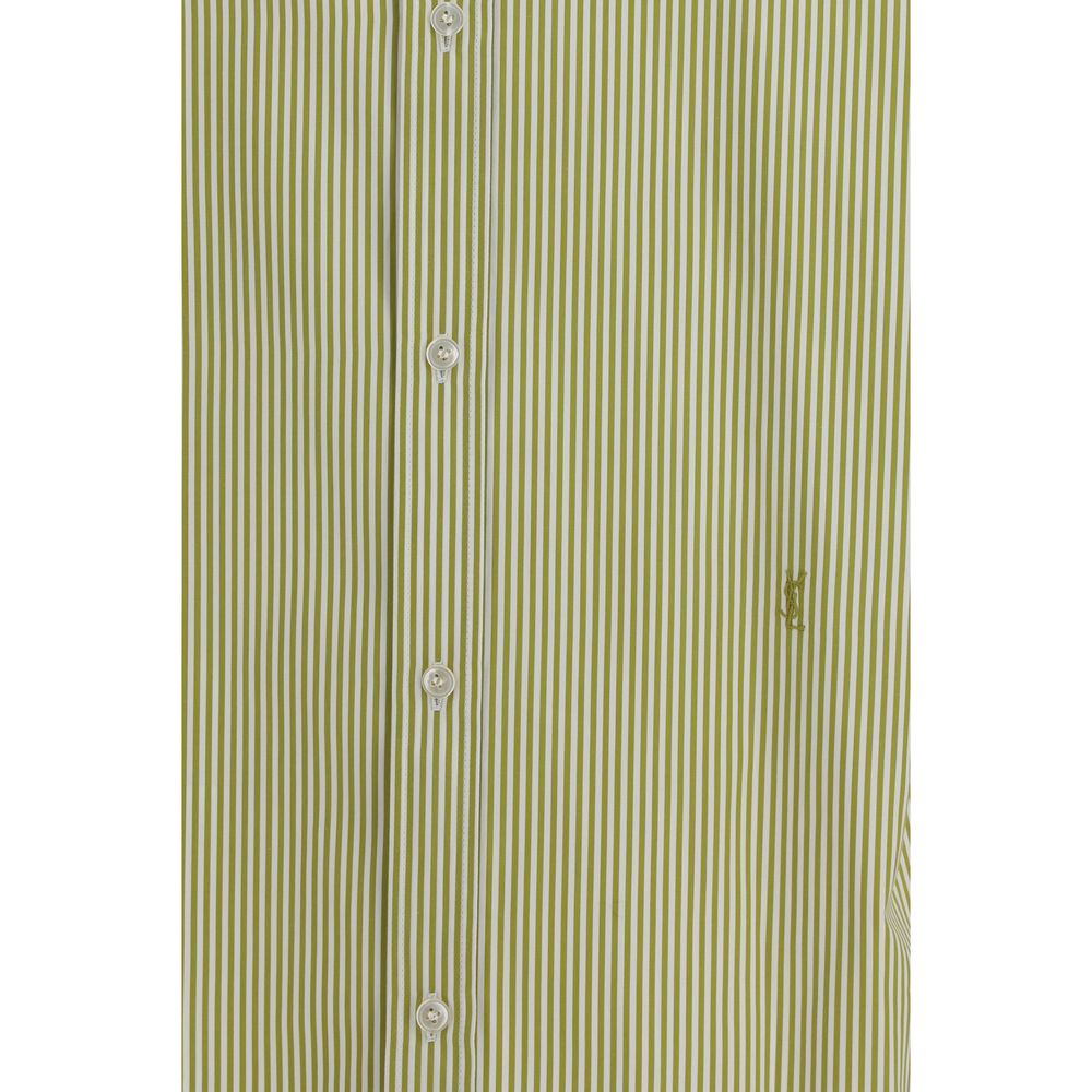 Saint Laurent Bicolor Cotton Pattern Shirt - Oversized Elegance