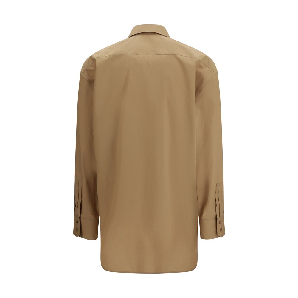 Saint Laurent Cassandre Beige Cotton Dress Shirt for Women