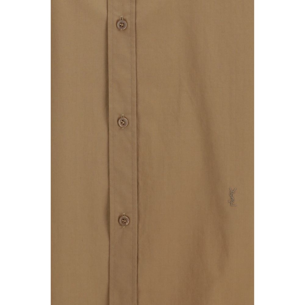 Saint Laurent Cassandre Beige Cotton Dress Shirt for Women