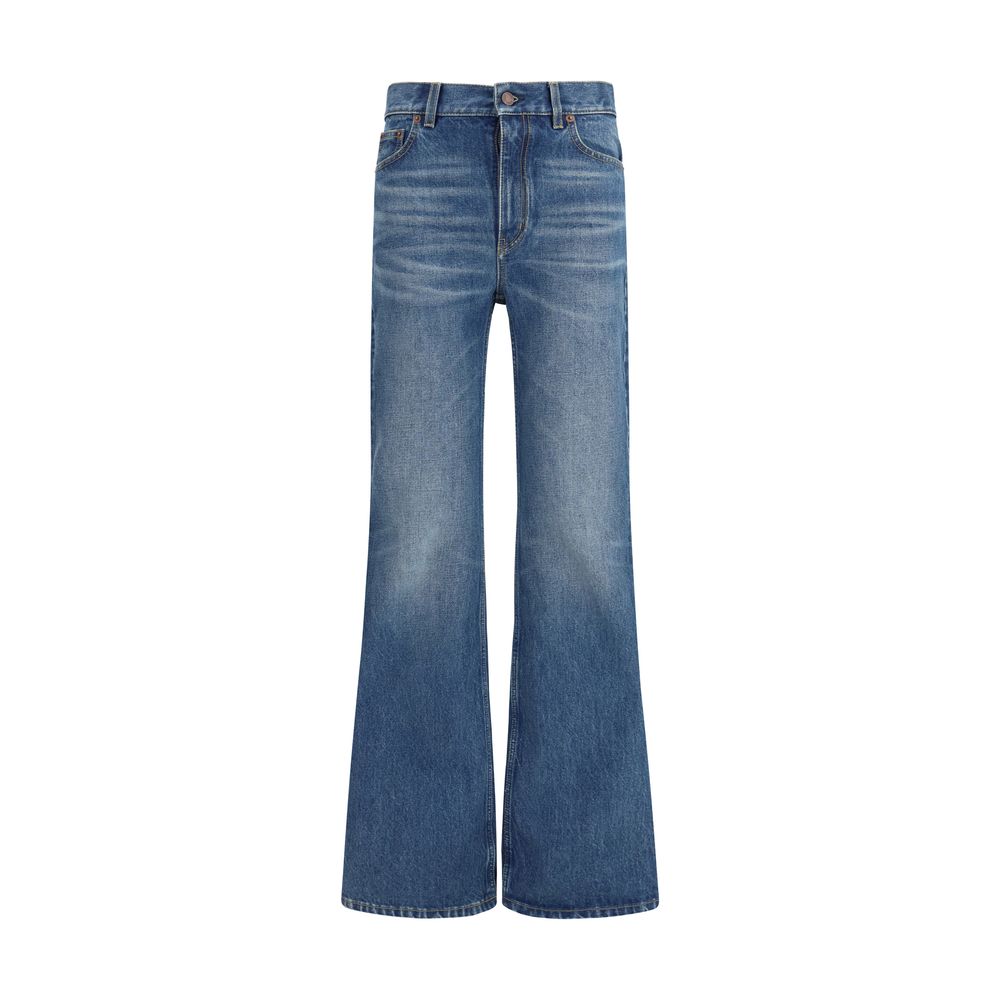 Chloé Blue Cotton Flared Jeans for Women