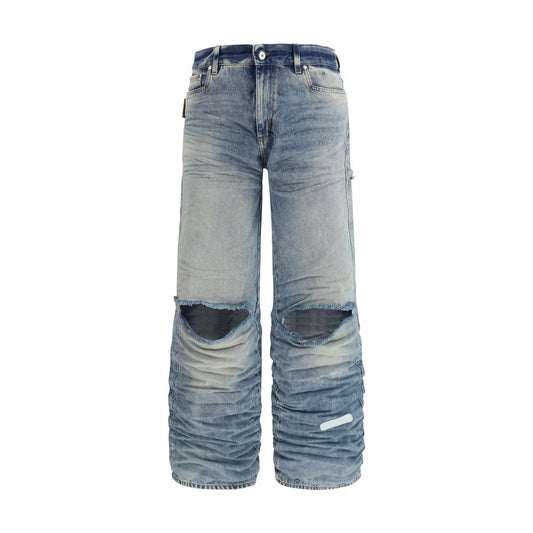 PDF Channel Blue Viscose Jeans met Relaxte Pasvorm