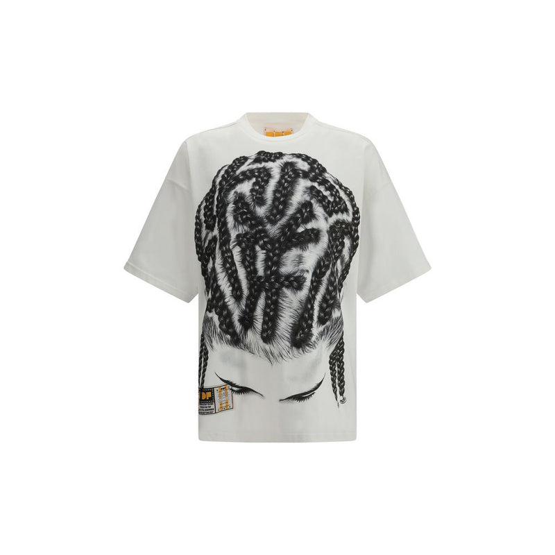 T-shirt en coton blanc à col rond