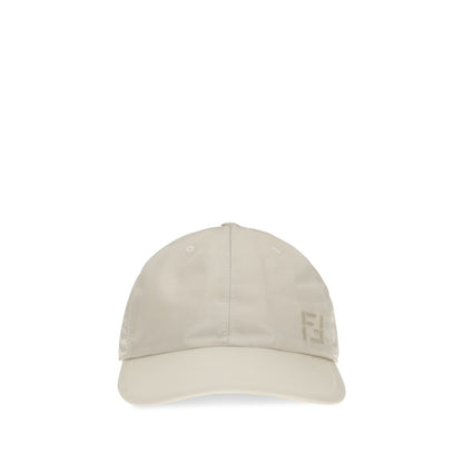 Casquette en nylon beige Fendi
