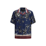 Chemise en Soie Bleue Imprimée Dolce & Gabbana