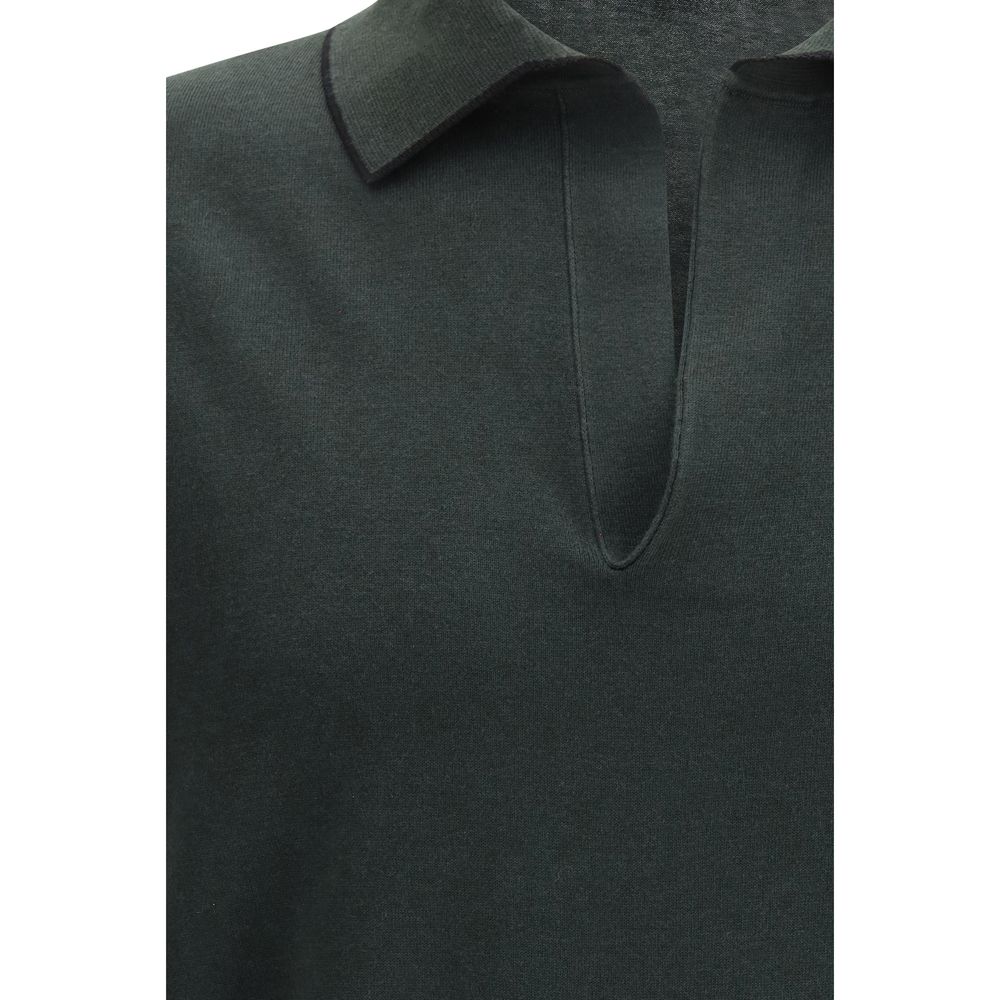 Polo bicolore en coton Tom Ford