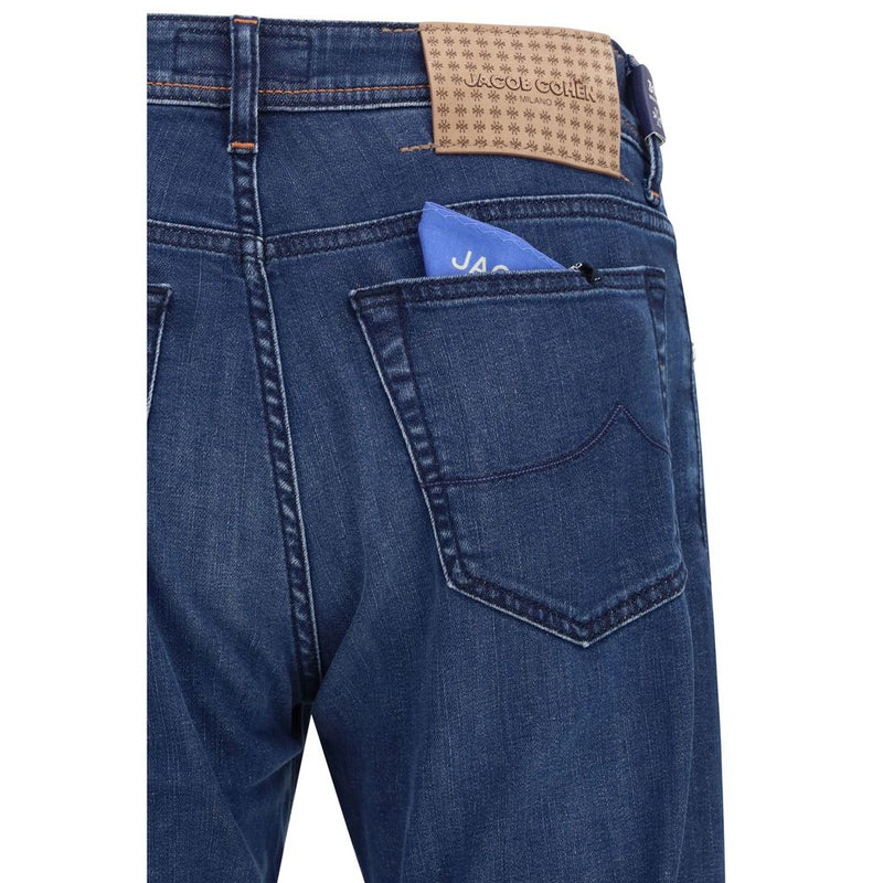 Jacob Cohen blauwe katoenen slim fit jeans