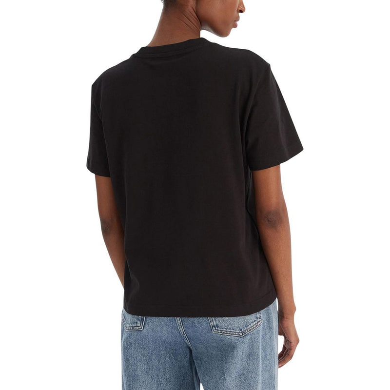 Calvin Klein Jeans Black Cotton T-Shirt for Women