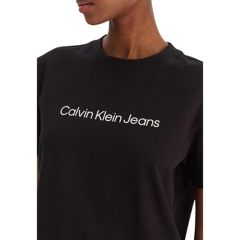Calvin Klein Jeans Black Cotton T-Shirt for Women