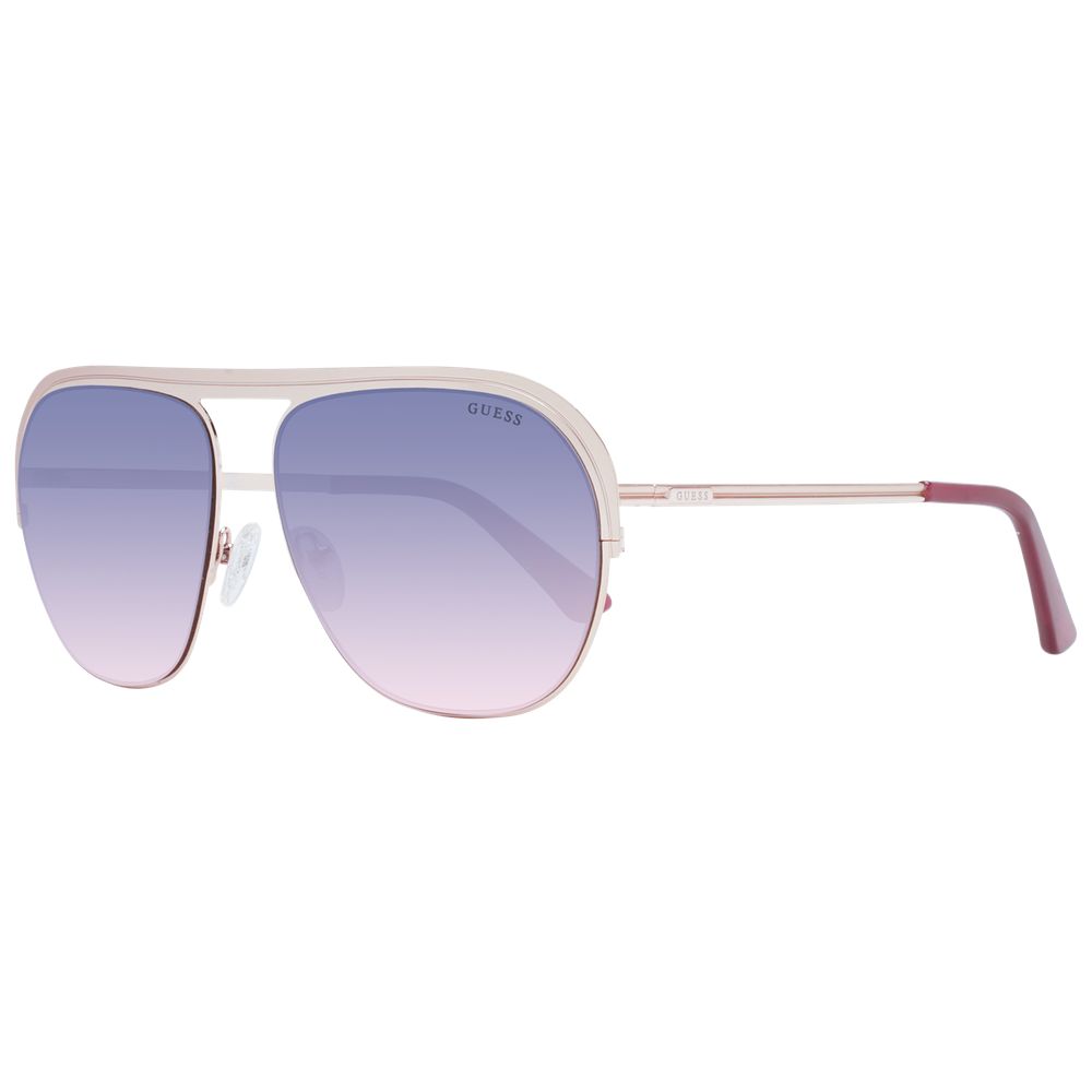 Lunettes de soleil Guess en métal doré rose
