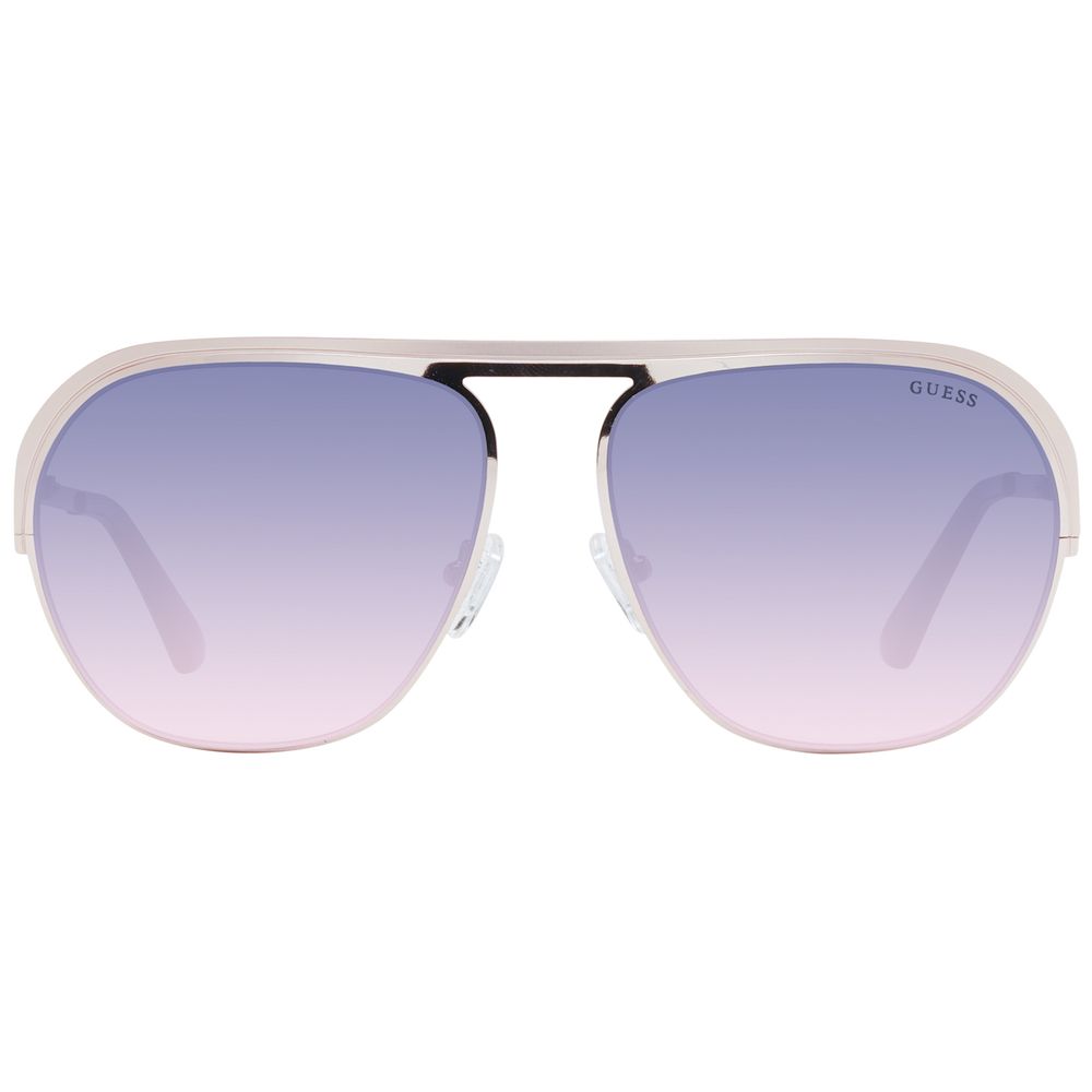 Lunettes de soleil Guess en métal doré rose