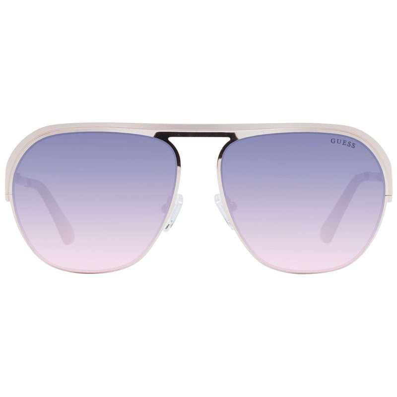 Guess Rose Gold Metal Aviator Sunglasses