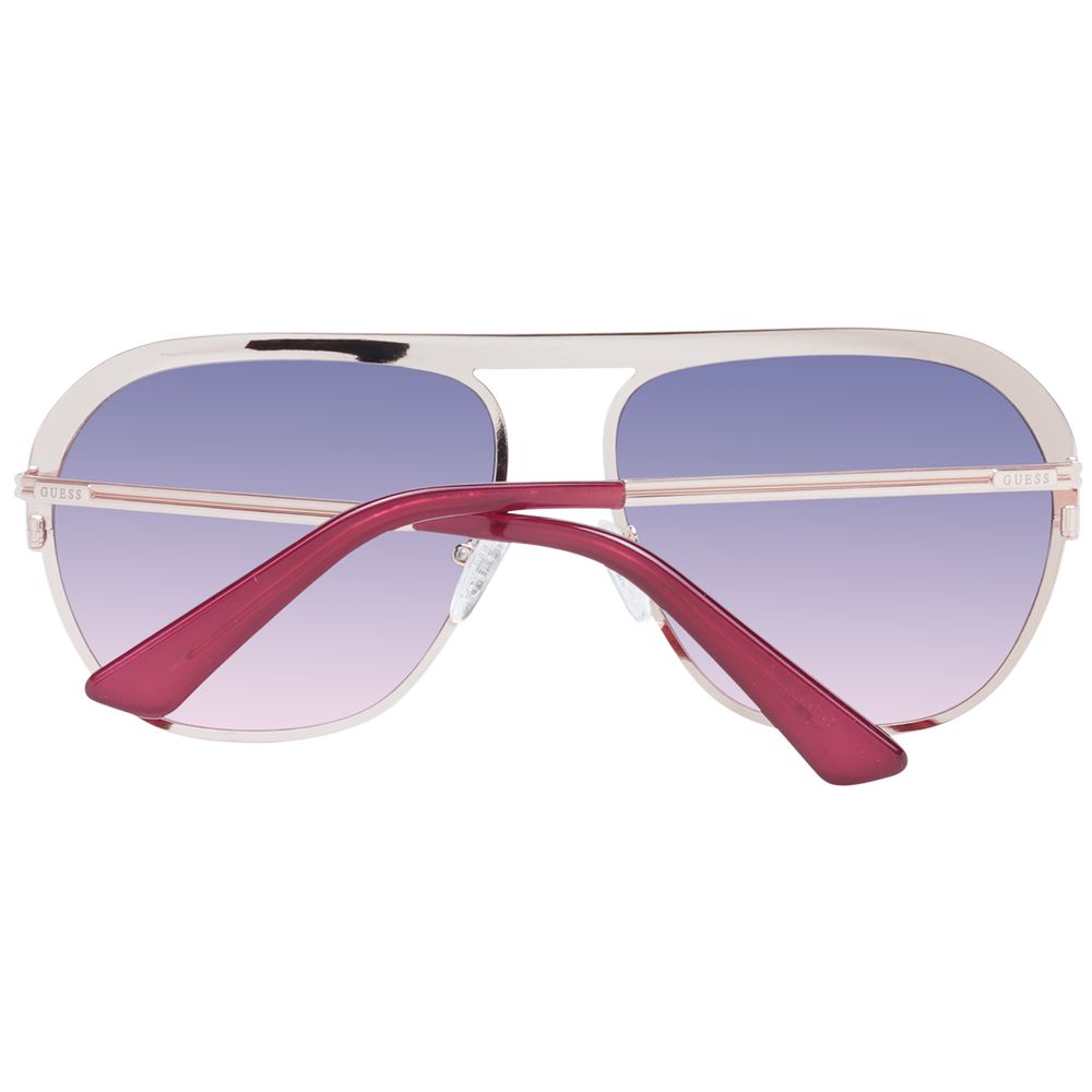 Lunettes de soleil Guess en métal doré rose