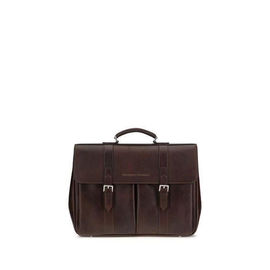Brunello Cucinelli Bordeaux Cuir de veau Bos Taurus Bagages et Voyage