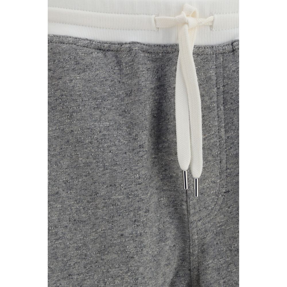 Brunello Cucinelli Grijze Katoenen Joggingbroek (Sportbroek)