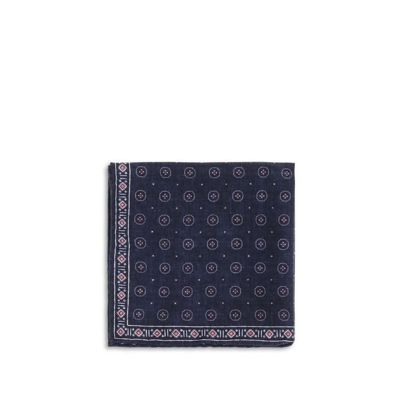 Brunello Cucinelli Blue Silk Handbag - Elegant Ethnic Design