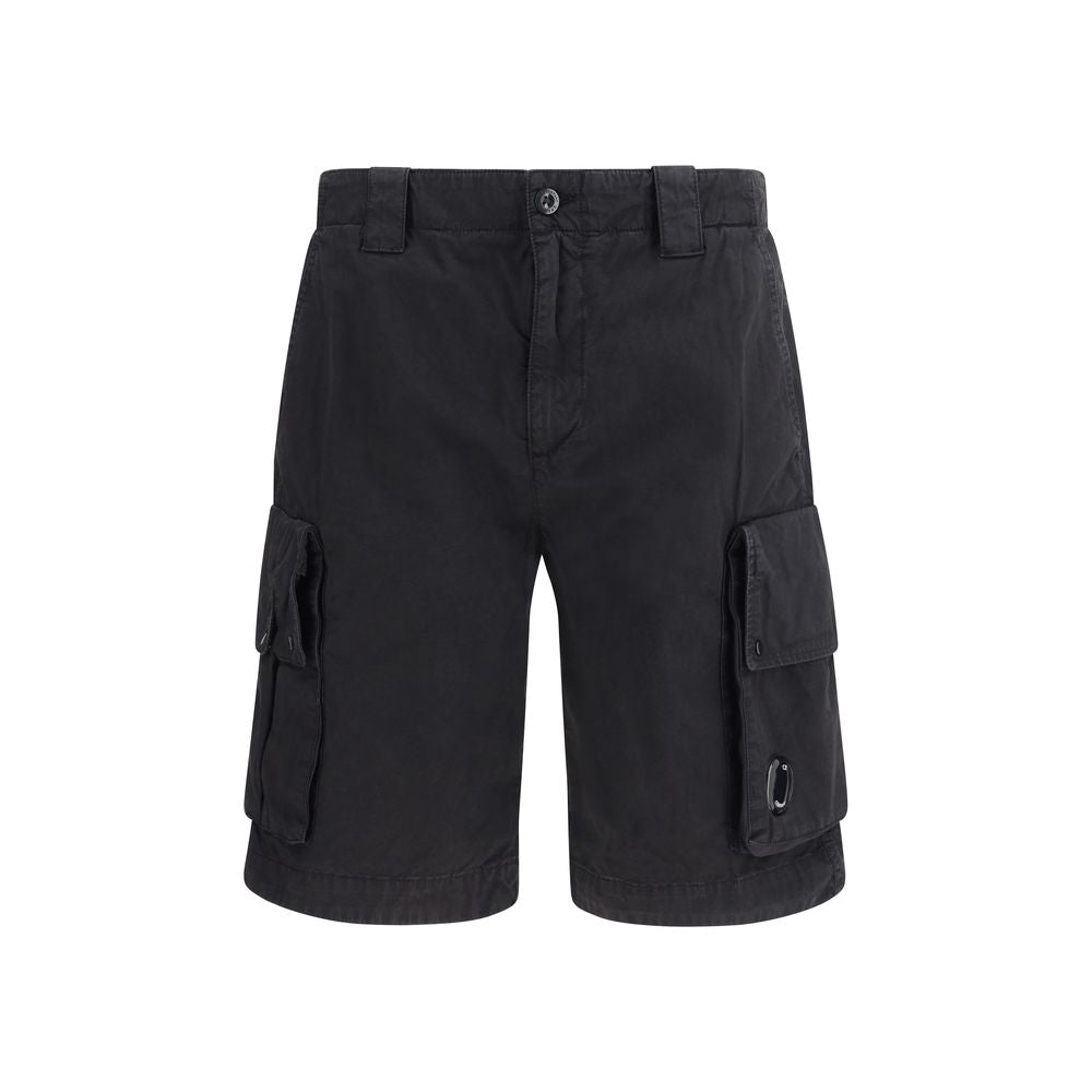C.P. Company Bermuda Shorts en Coton Noir pour Hommes